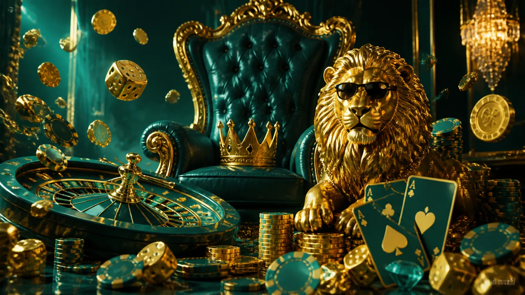 Elegant casino-themed banner with luxury motifs inspired by Casinobossy