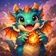 Colorful stylized animal avatar with vibrant colors and friendly expression